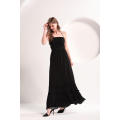 Women's Black Beach Casual Maxi Dress